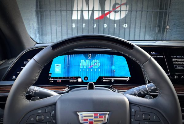 2021 Cadillac Escalade with Super Cruise hands free driving technology parked at MG Studio automotive events venue