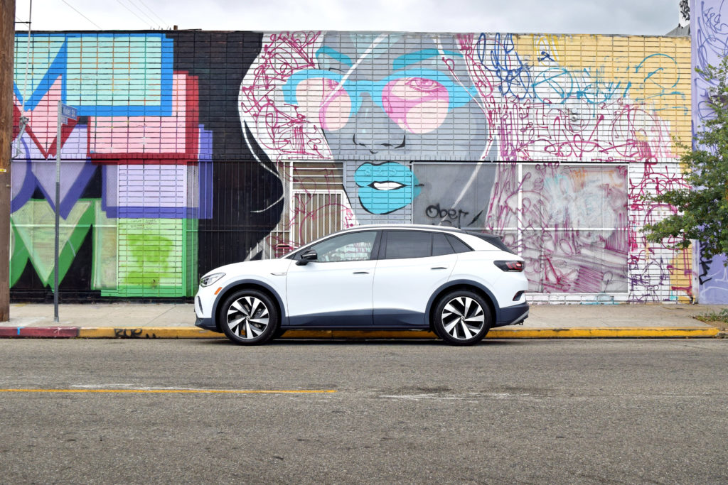 Volkswagen VW ID.4 art wall in downtown Los Angeles