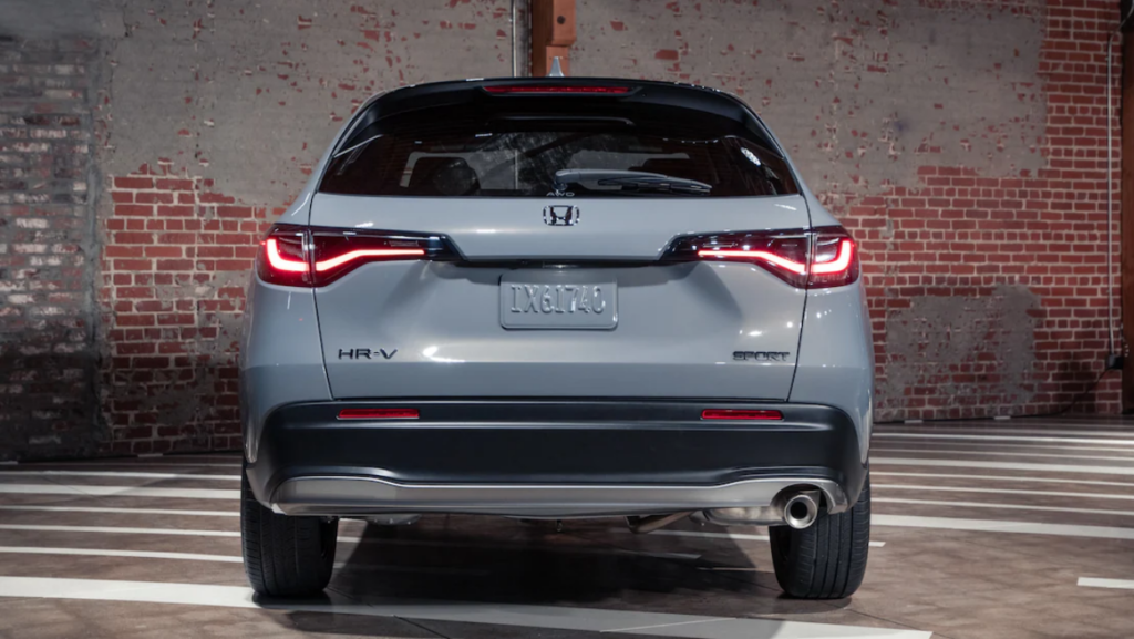 2023 Honda HR-V Press Reveal at MG Studio Small SUV Crossover Sport gray back