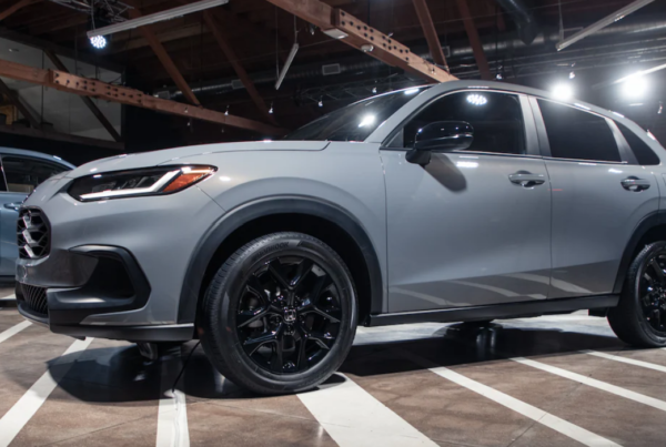 2023 Honda HR-V Press Reveal at MG Studio Small SUV Crossover gray Sport front side